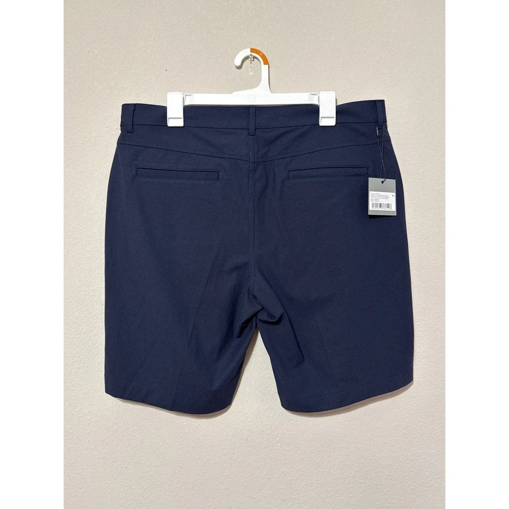 NWT Hickey Freeman Men's Navy Performance Shorts Size 36 Casual Golf - Picture 3 of 6